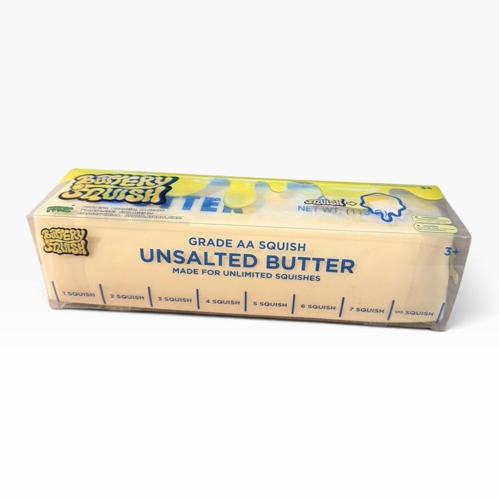 New Yellow Buttery Squish Grade AA Unsalted Butter Squishy Sensory Toy PPNC (b)